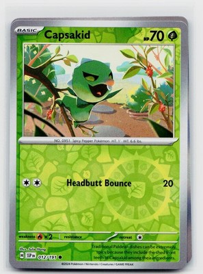 Capsakid Reverse Holo 012/191 SV08: Surging Sparks Common NM