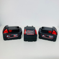 Image of 3 X Milwaukee M18B6 Lithium-Ion 6.0Ah 18V REDLITHIUM Protection Li-Ion Batteries