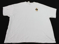 A.Lab Men's Capybara Booked Graphic Print S/S Crew Neck Tee CL8 White Size 3XL