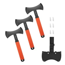 VEVOR Throwing Axes and Tomahawks 3 Pack 11.9 inch Double Bit Axe Throwing