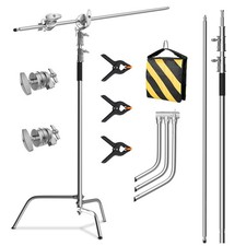 C Stand with Boom Arm, Photography Light Stand Kit - Heavy Duty C-Stand with ...