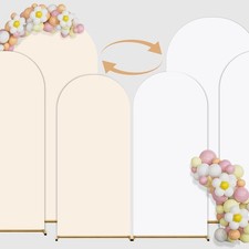 Arch Backdrop Cover Set of 3 Double Color 4ft/5ft/6ft Wedding Arch Cover Span...