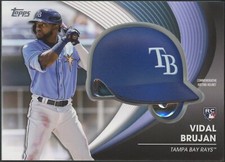 2022 Topps Update Series Vidal Brujan RC Commemorative Batting Helmet BH-VB