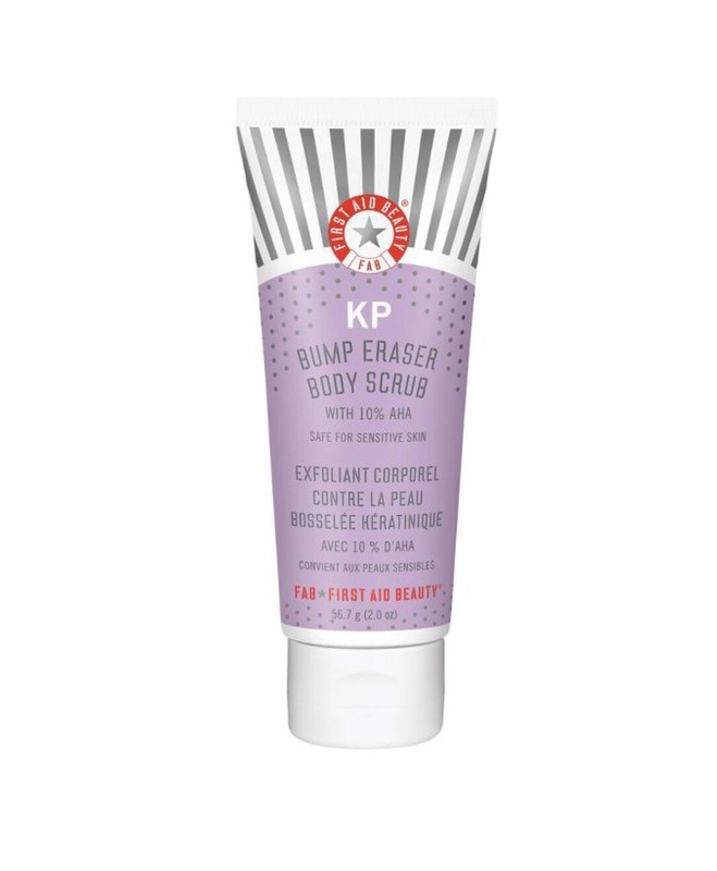 New FIRST AID BEAUTY KP Bump Eraser Body Scrub With 10% AHA, 2oz/56.7g