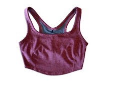 prAna Ribbed Racerback Plum / Purple Pullover Sports Bra Women  s Size XS VGC