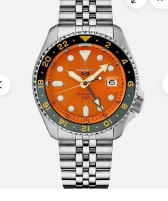 Seiko 5 Five Sports SSK005 SKX GMT Automatic Watch 100m Orange Dial Made Japan