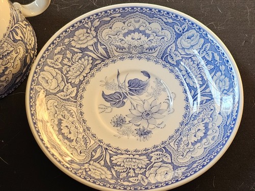 Spode Blue Room Collection "Floral" Georgian Series Coffee Cup & Saucer England - Picture 5 of 7