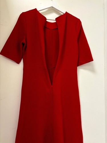Hobbs Melissa Dress Berry Red UK 10 Cotton Blend - NEW - Picture 5 of 11