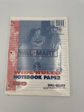 Vintage Nostalgic Walmart 90s Notebook Paper College Ruled 150 Sheets SEALED