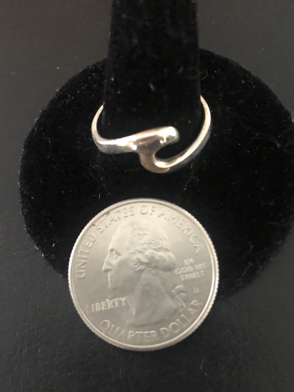 Sterling Silver Wave Design Ring - image 2