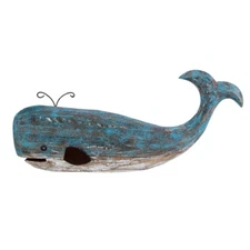 Blue Whale Rustic look Wood  wall art  Decor 15"