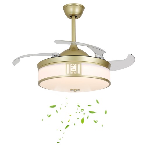 Modern LED Ceiling Fan Light 110-220V 3-color Ceiling Fan Light With Remote - Picture 13 of 19
