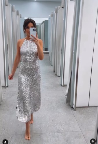 ZARA HALTER NECK KNIT DRESS WITH SEQUINS SIZE SMALL REF 3920 018 RRP £79.99