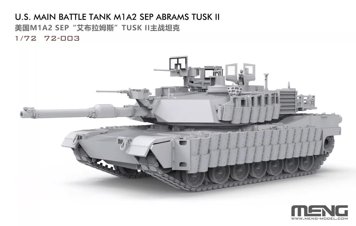 MENG 72-003 1/72 U.S. Main Battle Tank M1A2 SEP Abrams TUSK II | eBay