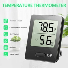 Mini LCD Digital Thermometer Indoor Hygrometer Temperature Humidity Meter Clock