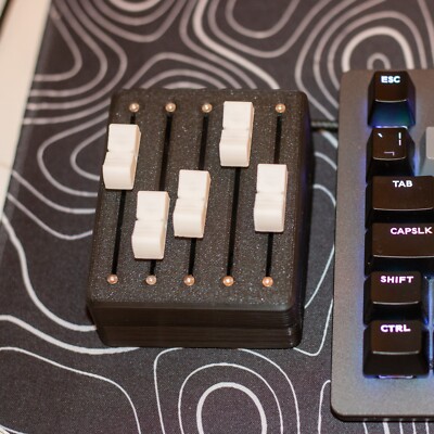 PC App Lautstärkeregler Mixer (Deej: Windows, Linux) Sound Desk 5 Schieberegler USB-C