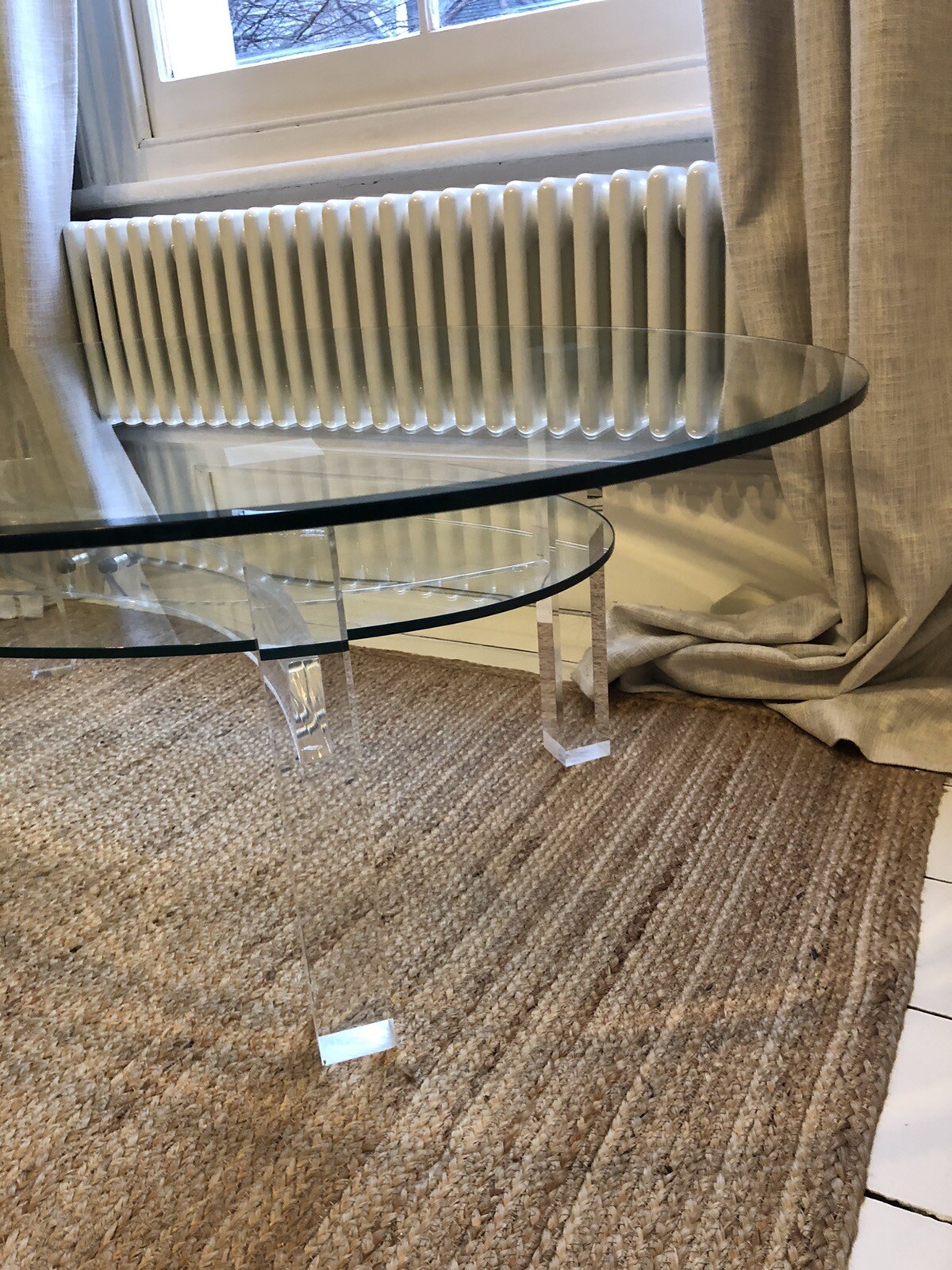 Vintage Glass Coffee Table eBay