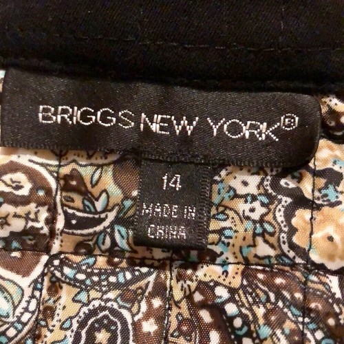 Jacket Size 14 Quilted w/ Paisley Lining Light Weight Briggs New York - Picture 6 of 9