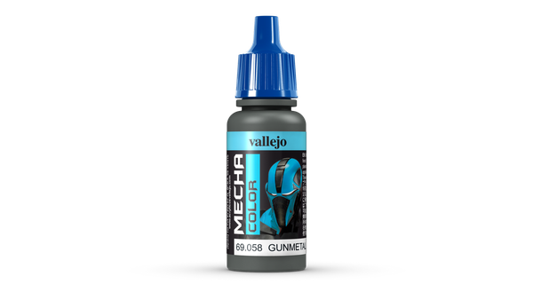 (474,71€/1L) Vallejo Mecha Color 058 Gunmetal 17Ml Airbrushfarbe-image