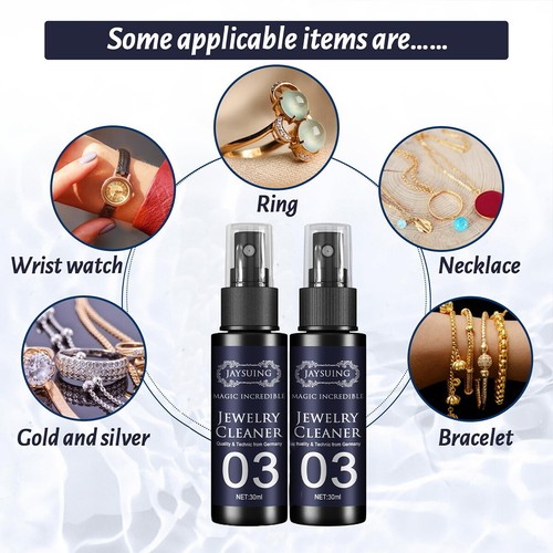 30ml Jewelry Cleaner Solution Diamond Silver Gold Jewelry Cleaning Spray Remover - Picture 5 of 11