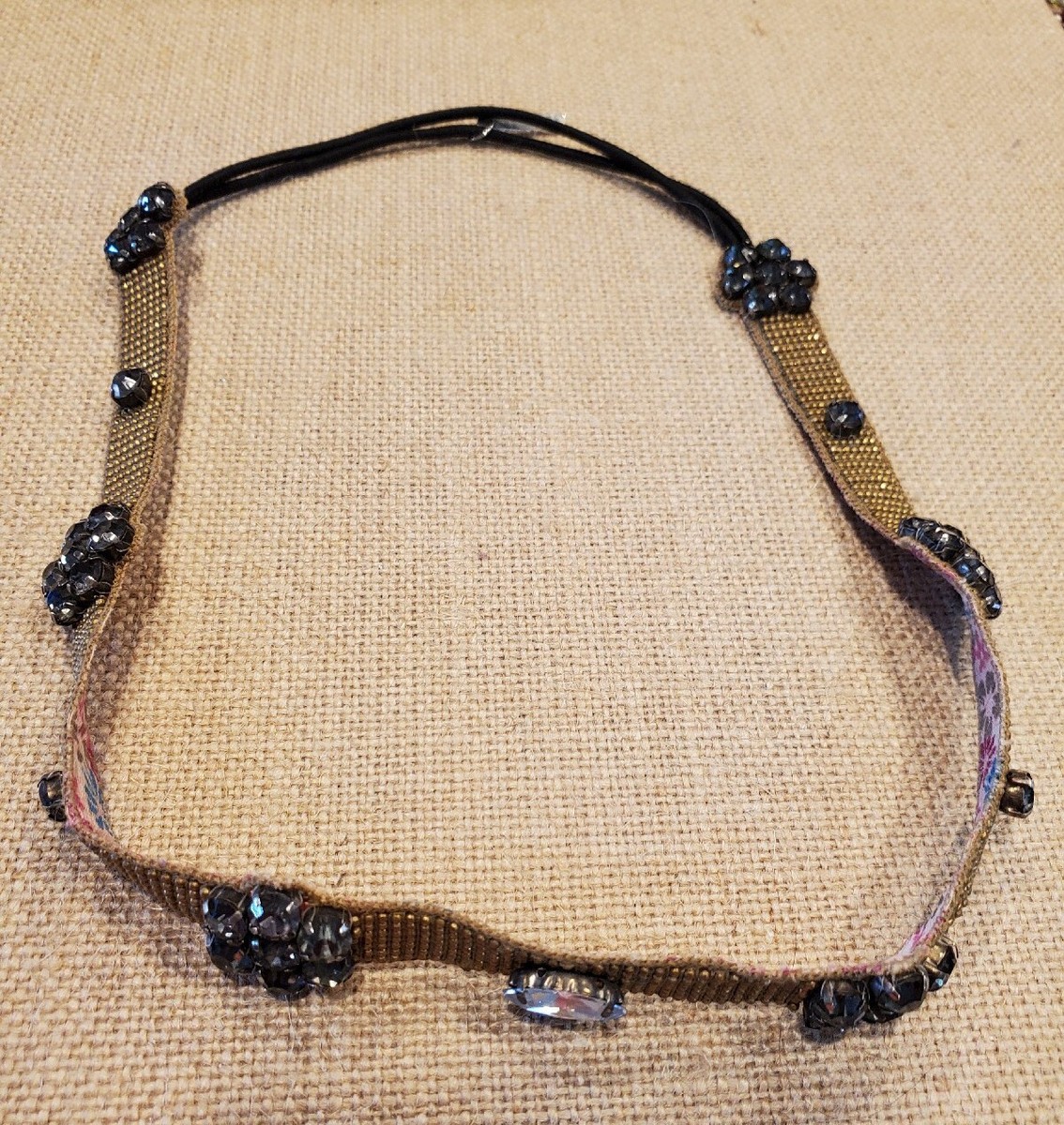 DEEPA GURMANI GREY RHINESTONE HEADBAND | eBay display picture 3