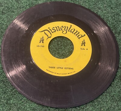 Disneyland 45 Rpm Record - Three Little Kittens Lg-765 Record Only