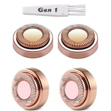 Flawless Replacement Heads Facial Hair Removal Tool Gen 1 Rose Gold, Pack of 4