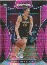 2019-20 Panini Prizm Draft Picks - Ignas Brazdeikis #48 Pink Pulsar Prizm (RC)