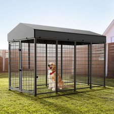 Solid XXL Dog Playpen Outdoor Dog Kennel Run Exercise Pen Large Roomy Space Cage