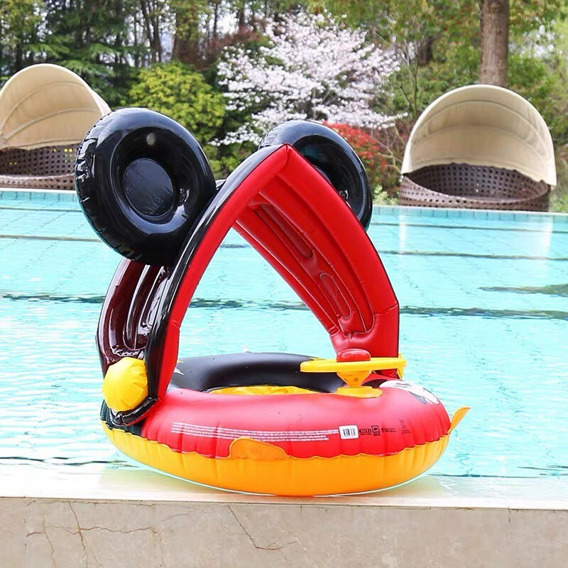 Bouée Mickey de protection solaire pour protéger bébé des rayons en piscine