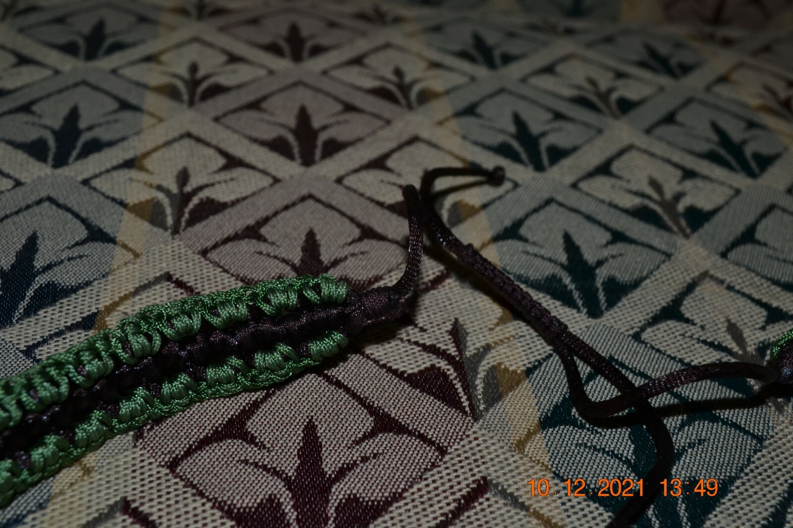 Hand Made Artisan Macrame Necklace Agate pendant … - image 5