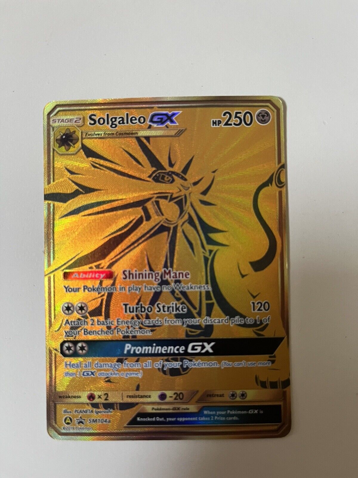 Solgaleo GX - Alternatives Pokemon Cards Pokémon card SM104a