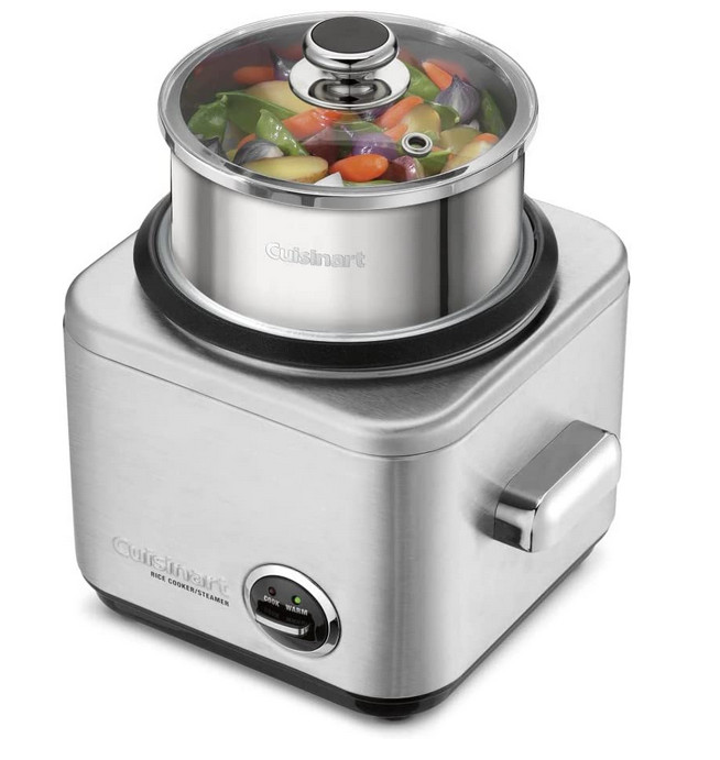Cuisinart - 4 Cup Rice Cooker - Stainless Steel (CRC-400)