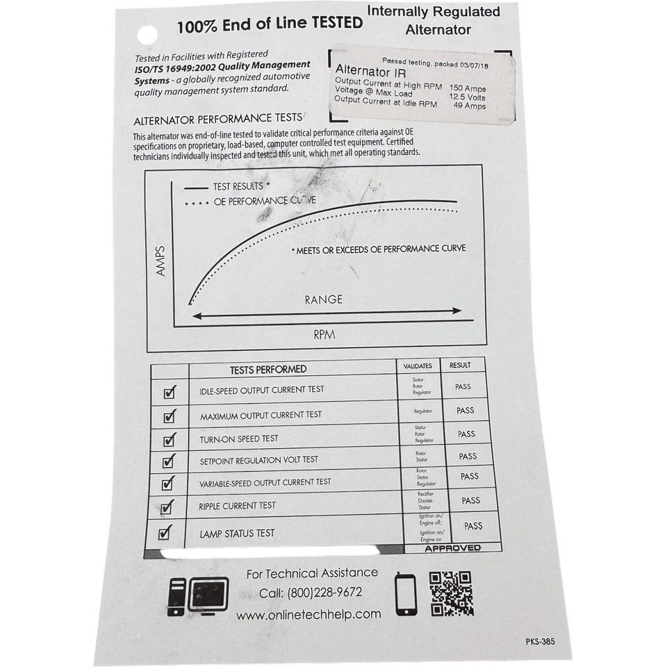 New CARQUEST 8290AN Alternator FITS CHEVROLET TRAILBLAZER GMC ENVOY ISUZU SAAB - Изображение 3 из 4