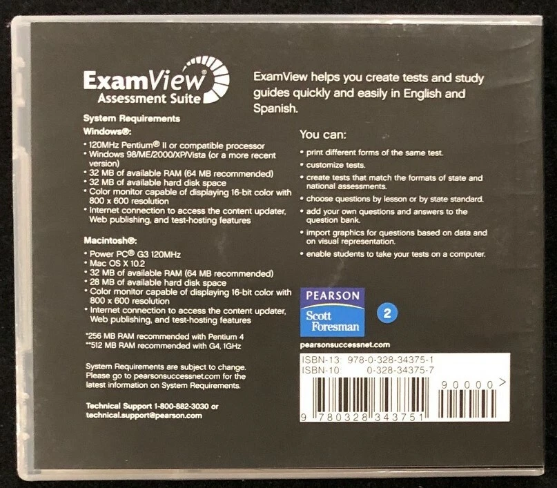 2nd Grade enVision EXAMView Assessment Suite CD-ROM - Hard Case (2009, Pearson) - Image 2 of 3