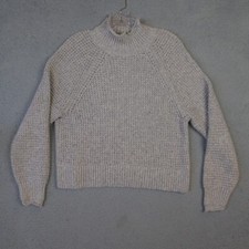 American Eagle Sweater Women's Small Gray Long Sleeve Open Knit Pullover