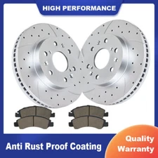 Front Brake Rotors + Ceramic Pads for Chevy Silverado GMC Sierra 1500 Cadillac