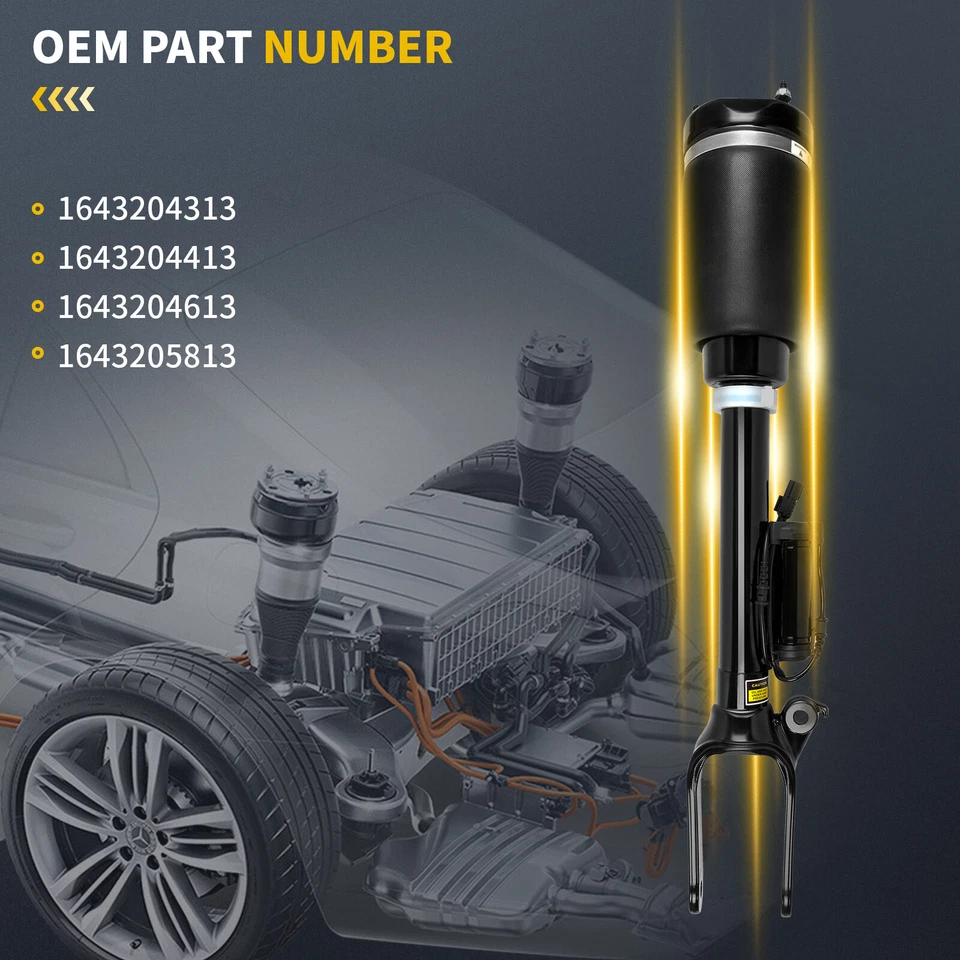 Pair Front Air Suspension Shocks For 05-12 Mercedes-Benz ML350 GL550 ML63 AMG - Image 4 of 4