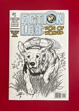 ACTION LAB DOG OF WONDER #1 B (NM) NEAL ADAMS Coloring Book Variant DELSANTE