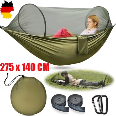 Camping Hängematte Outdoor mit Moskitonetz Trekking Camping 2 Personen bis 300kg