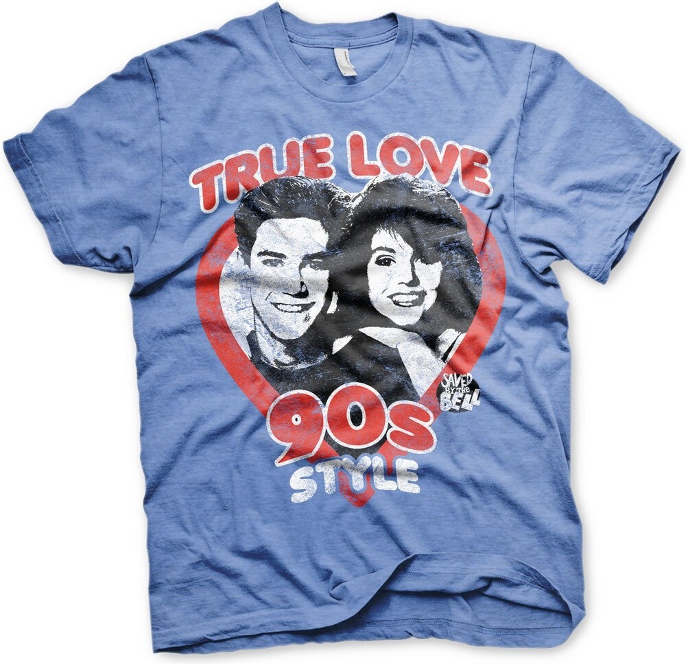 Футболка Saved By The Bell True Love в стиле 90-х голубая-Вереск 5690₽