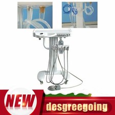 Portable 4H Mobile Dental Delivery Unit System Cart Treatment Work Compressor US