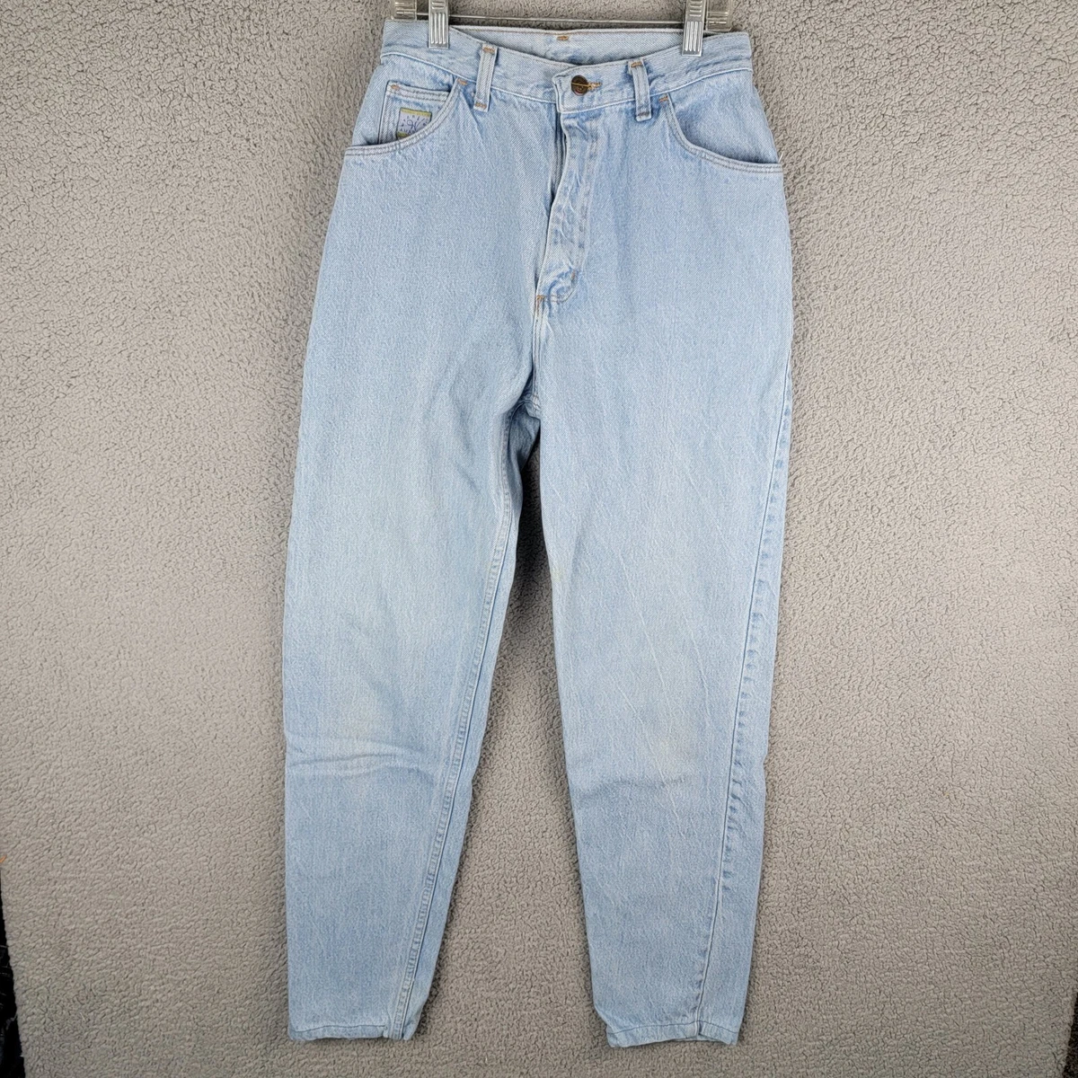 Vintage Wrangler Mom Jeans Size 10 Long Light High Waist Western Denim MSR01 USA
