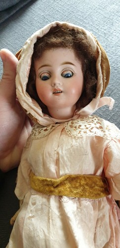 POUPEE ANCIENNE TETE PORCELAINE ALLEMANDE 1900 OLD DOLL 43 CM VETEMENTS D EPOQUE - Foto 6 di 12