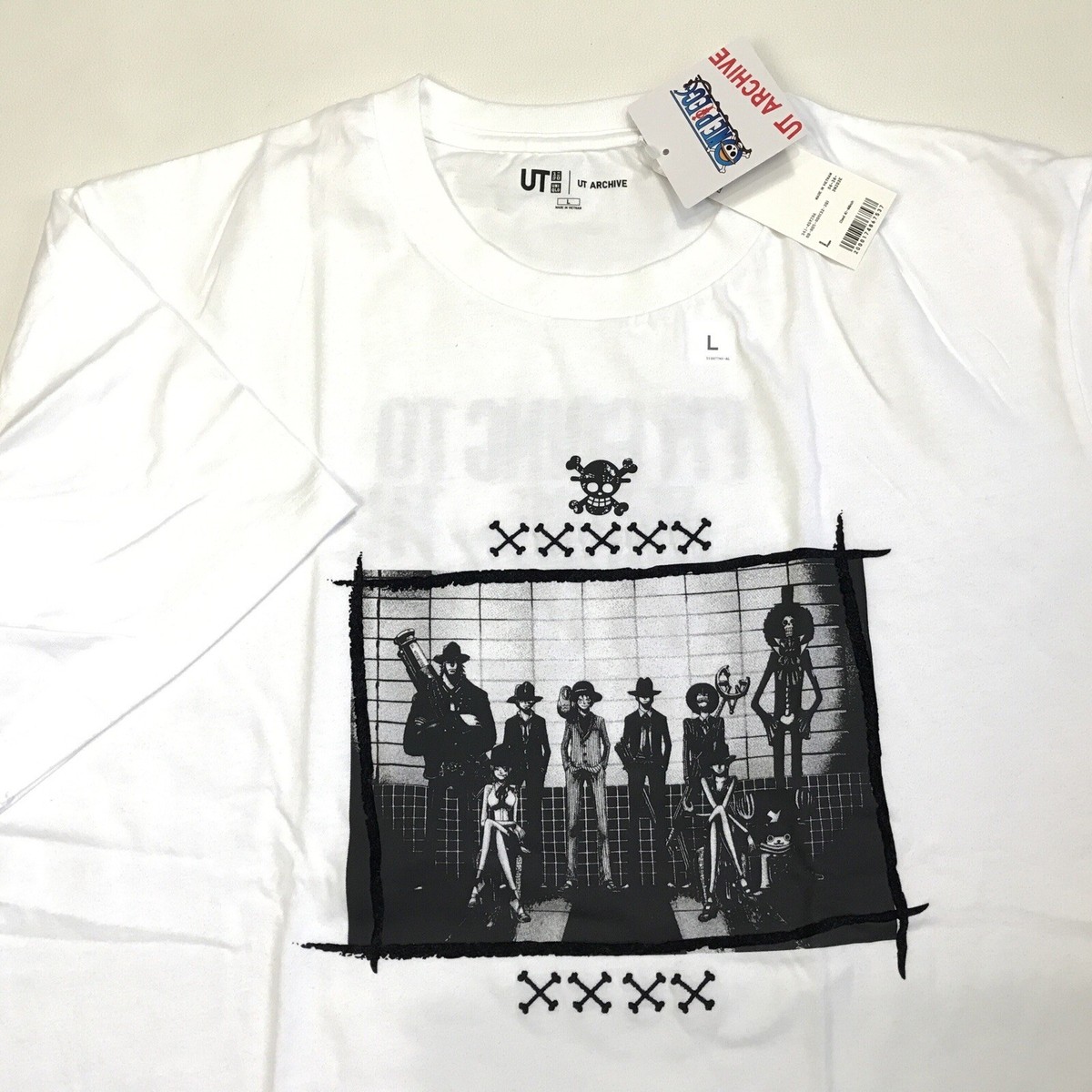 UNIQLO☆UT アーカイブ ワンピース UT Uniqlo X One Piece UT Archive White Luffy Skull Double Sided