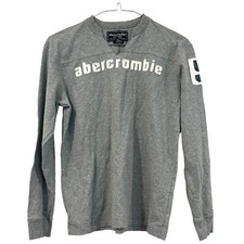 Gray Abercrombie Kids Pullover Sweatshirt Size Large Distressed Leisure Comfort