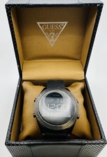 Unisex Watch GUESS Black Rubber Digital New U10068G1