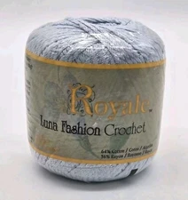 Royale LUNA Fashion Crochet Thread Size 3in Lt. Blue 124 yards Coats & Clark