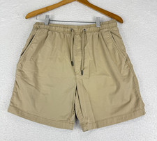 American Eagle Flex Lived In Trekker Shorts Mens Small Khaki Beige Pull On