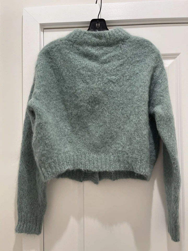 Cárdigan Suéter Erika Cavallini Talla Pequeña Mohair Alpaca Hecho en Italia Alta Costura Foto 2 de 4